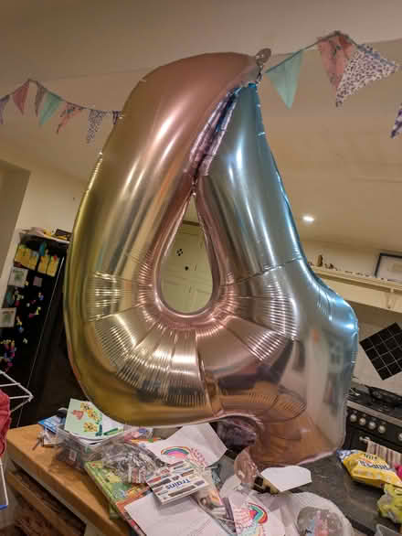 Photo of free 4 shaped birthday balloon (Widcombe) #1