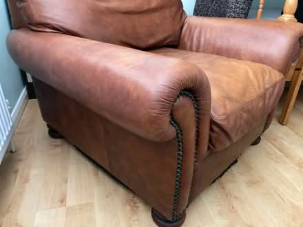 Photo of free Leather arm chair, useable but in need of internal repair (Nailsea BS48) #2