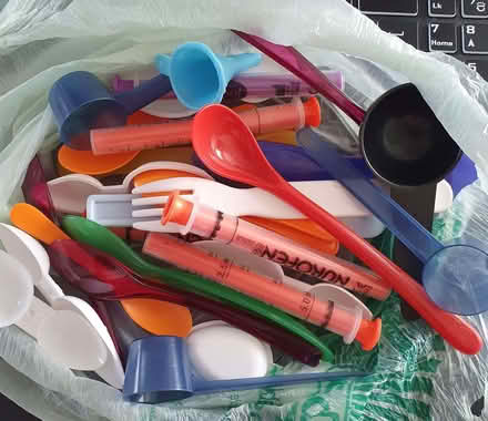 Photo of free medicine spoons and baby feeding spoons etc (Crown Wood RG12) #1