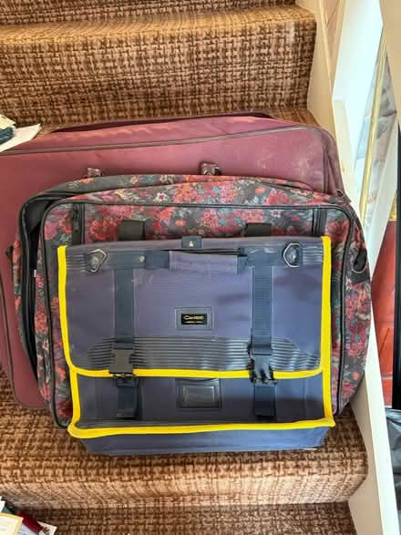Photo of free 2 flat suitcases and a document bag (Croydon. CR2 9) #1
