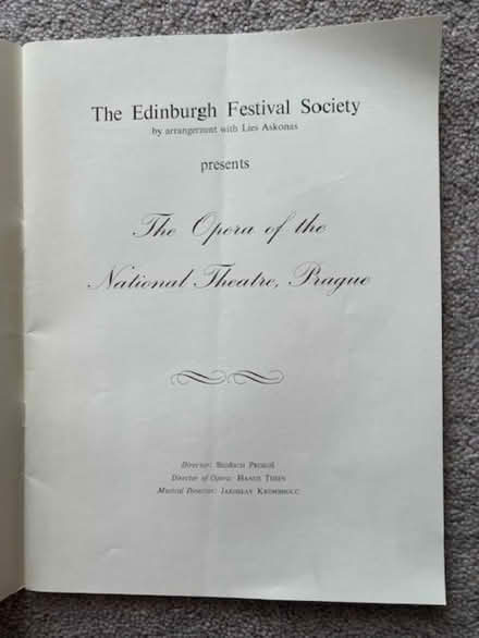Photo of free Programme for a series of operas (Bridge of Allan FK9) #2