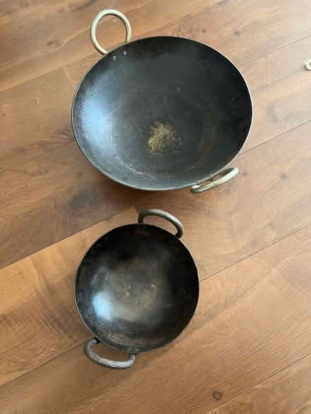 Photo of free Big and small steel wok/kadai (SE186FF) #1