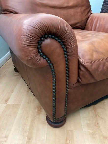 Photo of free Leather arm chair, useable but in need of internal repair (Nailsea BS48) #3