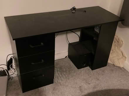 Photo of free Black desk and Chair (Gloucester GL3) #1