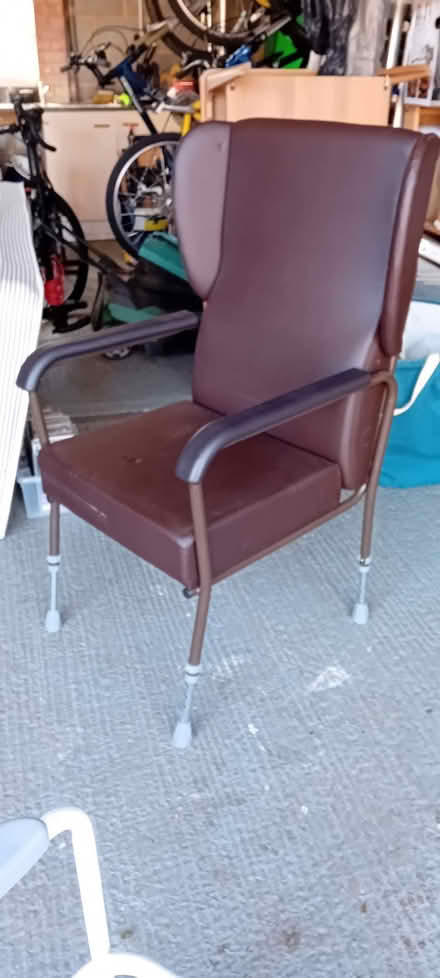 Photo of free High back chair with adjustable legs (Oaklands nr Welwyn AL6) #1