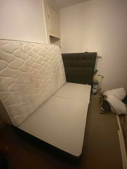 Photo of free Charcoal Small Double Bed +Mattress (Thornton Heath CR7) #2