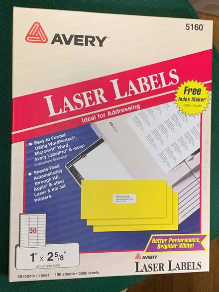 Photo of free Avery Laser Labels for addressing (So. Los Altos: Fremont & Grant) #1