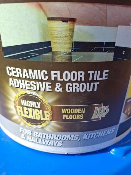 Photo of free ceramic floor tile adhesive +grout (Lowestoft north side) #3