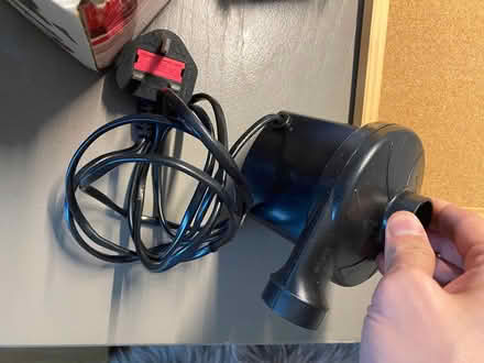 Photo of free Job Lot: Electric Air Pump, Door Stop, Corkboard, Pegs (Forest Gate E7) #1