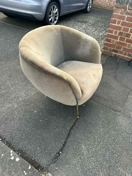 Photo of free Brown-green velvet chair (Headington OX3) #1