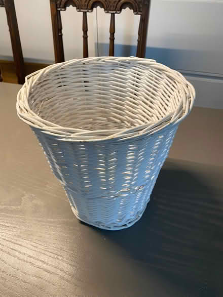 Photo of free 1 x IKEA Ceramic Plant Pot + 1 x Rattan Waste Paper Basket (Forest Gate E7) #2