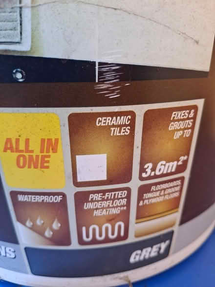 Photo of free ceramic floor tile adhesive +grout (Lowestoft north side) #2