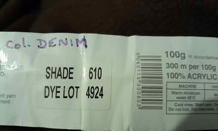 Photo of DENIM COL. acrylic yarn (Brinscall Chorley PR6) #2