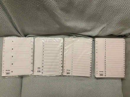 Photo of free Index file dividers x 14 packs (Henley-on-Thames RG9) #1
