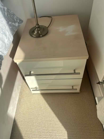 Photo of free Pair of bedside tables (Sw20 0sb) #2