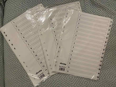 Photo of free Index file dividers x 14 packs (Henley-on-Thames RG9) #4