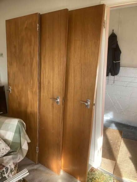 Photo of free sapele household doors with handles and hinges (Bishop's Castle SY9) #1