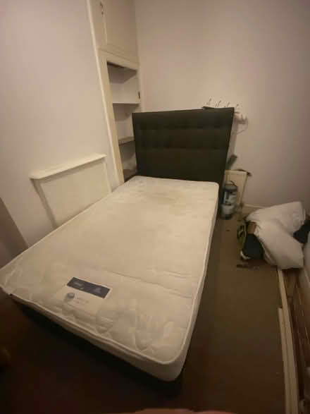 Photo of free Charcoal Small Double Bed +Mattress (Thornton Heath CR7) #1