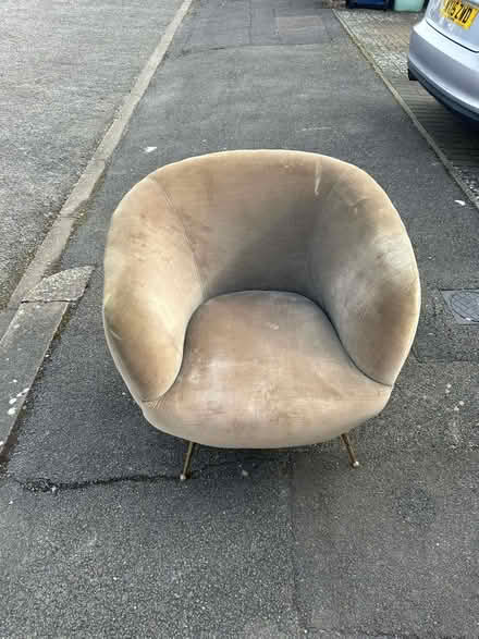 Photo of free Brown-green velvet chair (Headington OX3) #2