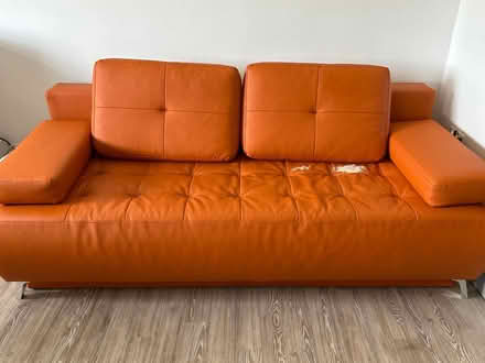 Photo of free Orange Sofa Bed 2y (isleworth) #1