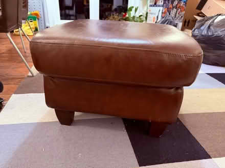 Photo of free Large leather footstool (Tulse Hill SW2) #1