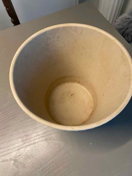 Photo of free 1 x IKEA Ceramic Plant Pot + 1 x Rattan Waste Paper Basket (Forest Gate E7) #1