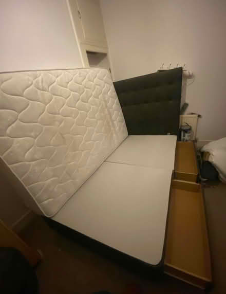 Photo of free Charcoal Small Double Bed +Mattress (Thornton Heath CR7) #3