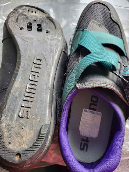 Photo of free Mens cycling shoes size 9 (Duffield DE56) #1