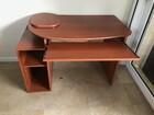 Photo of free Timber computer desk with small shelves and keyboard tray - Macquarie #2