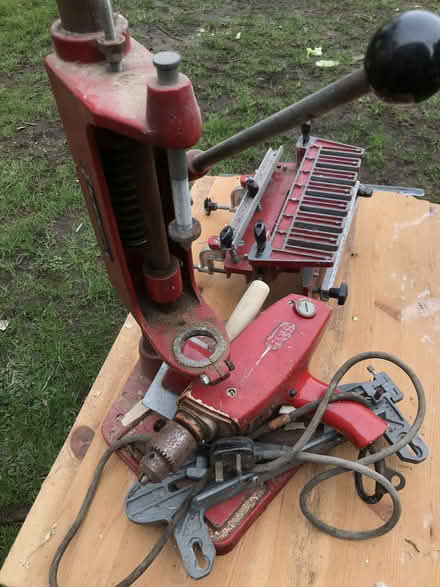 Photo of free Vintage drill press and bits (Beckington) #1