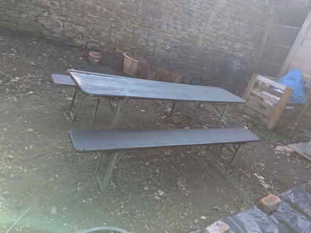 Photo of free German Beer Table and Benches (Saltaire BD18) #2