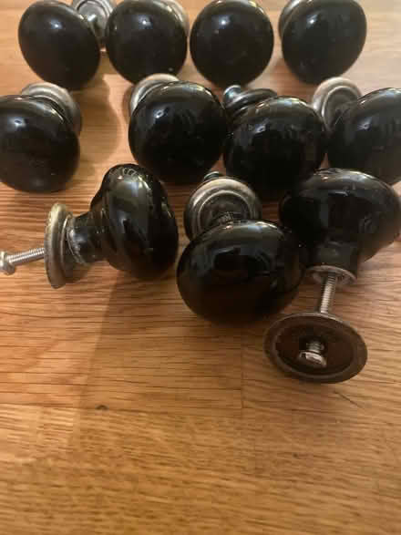 Photo of free 11 black ceramic cupboard knobs (CT11 Ramsgate) #2