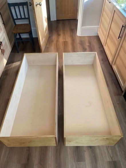 Photo of free Wooden under bed storage/ book case carcasses (Amersham Common HP7) #1