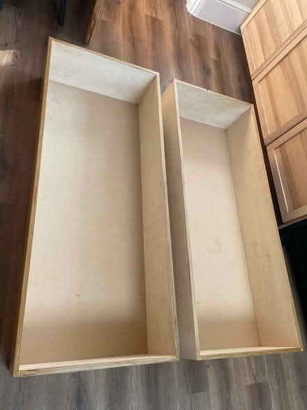 Photo of free Wooden under bed storage/ book case carcasses (Amersham Common HP7) #2