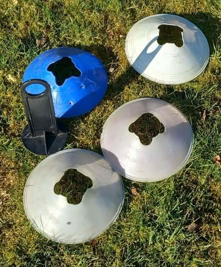 Photo of free Sports marker cones x4 with stand (Cranham Corner GL6) #1