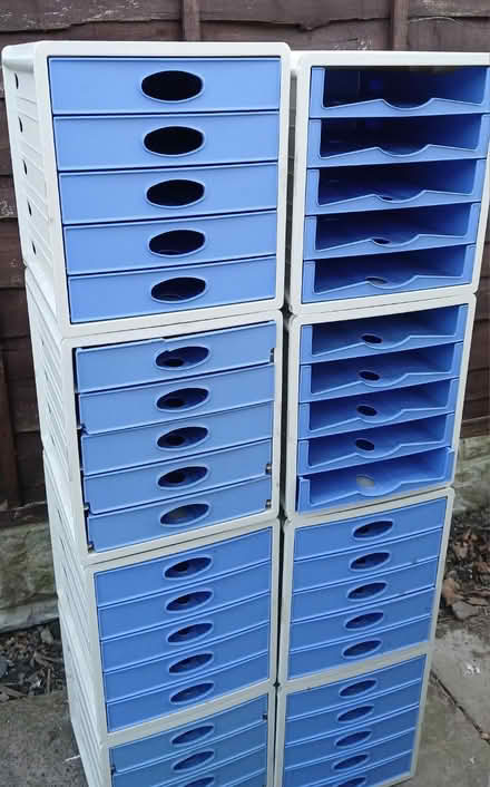 Photo of free 2 stacks of office filing drawers (Tamworth, Staffordshire.) #1