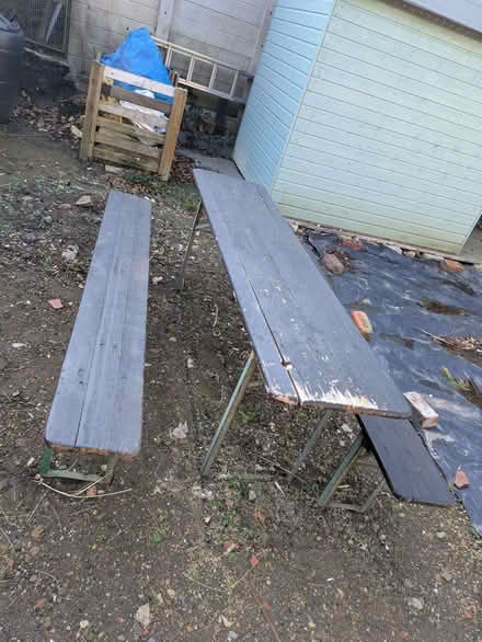Photo of free German Beer Table and Benches (Saltaire BD18) #3