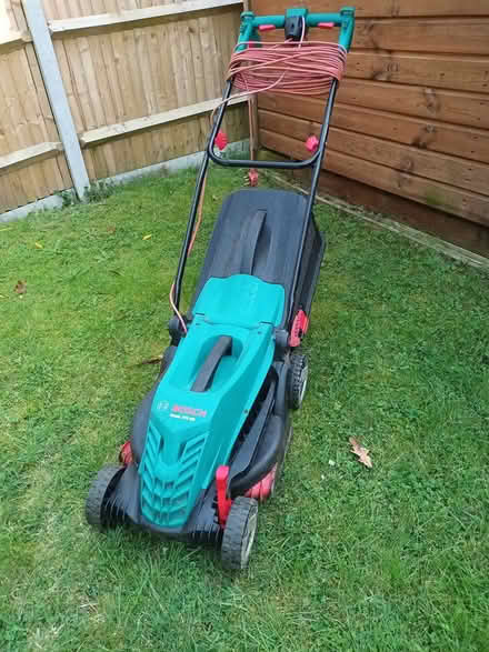 Photo of free Bosch lawnmower spares or repair (Haslemere GU27) #1