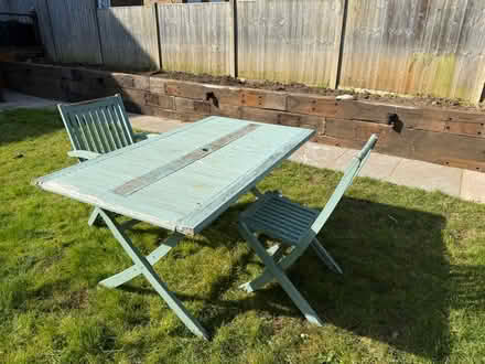 Photo of free Garden Table and Chairs (Hooley) #1