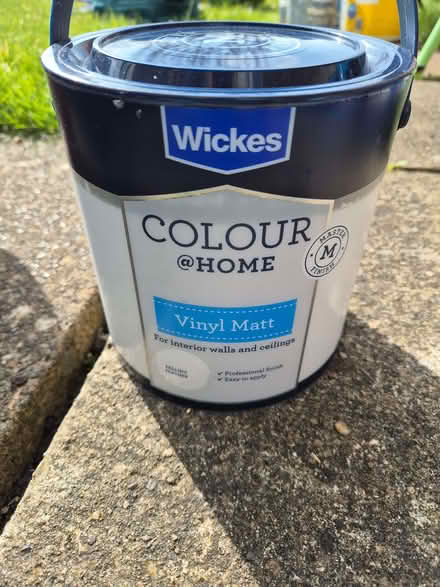 Photo of free Wickes Vinyl Matt Emulsion Paint - Falling Feather (Lye Valley OX3) #1