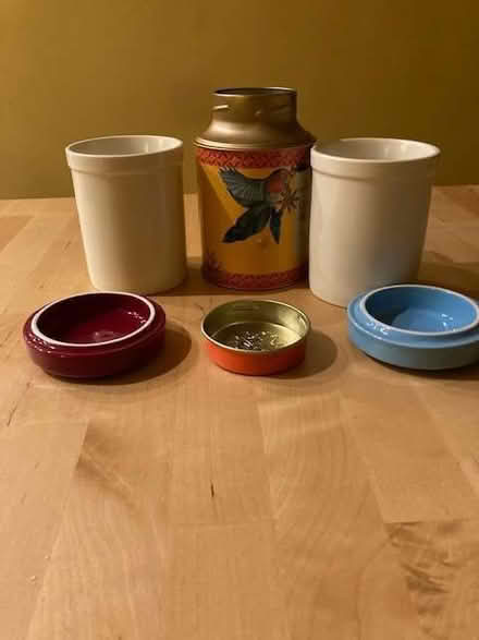 Photo of free 3 Containers - 2 ceramic, 1 metal (Heath & Reach LU7) #2