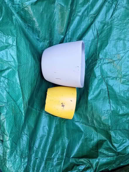 Photo of free 2 small ceramic plant pots (Bolton le Sands LA5) #1