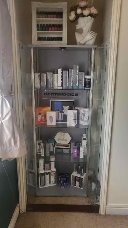 Photo of free Tall glass display cabinet - PRODUCTS NOT INCLUDED (Rackheath NR13) #1