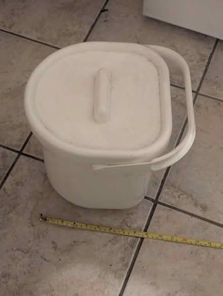 Photo of free White plastic tub container / nappy bin (CT15) #1