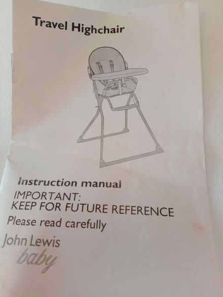 Photo of free Travel High Chair (Northway GL20) #1