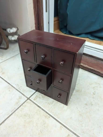 Photo of free Set Of Dark Wood Mini Drawers Apothecary Style (CT15) #1