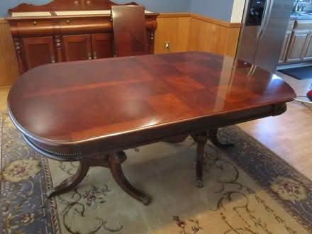 Photo of free Dining Table 44"-71" w/15" 2 Leafs (Somerset) #2
