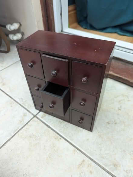 Photo of free Set Of Dark Wood Mini Drawers Apothecary Style (CT15) #2