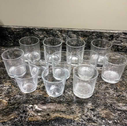 Photo of free 12 glass pots suitable for candles/candle-making (University (University Area RG6) #1