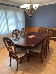 Photo of free Dining Table 44"-71" w/15" 2 Leafs (Somerset) #1